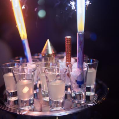 Celebrative drinks for stag groups in a Berlin vip nightclub package