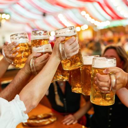 October fest beer cheering